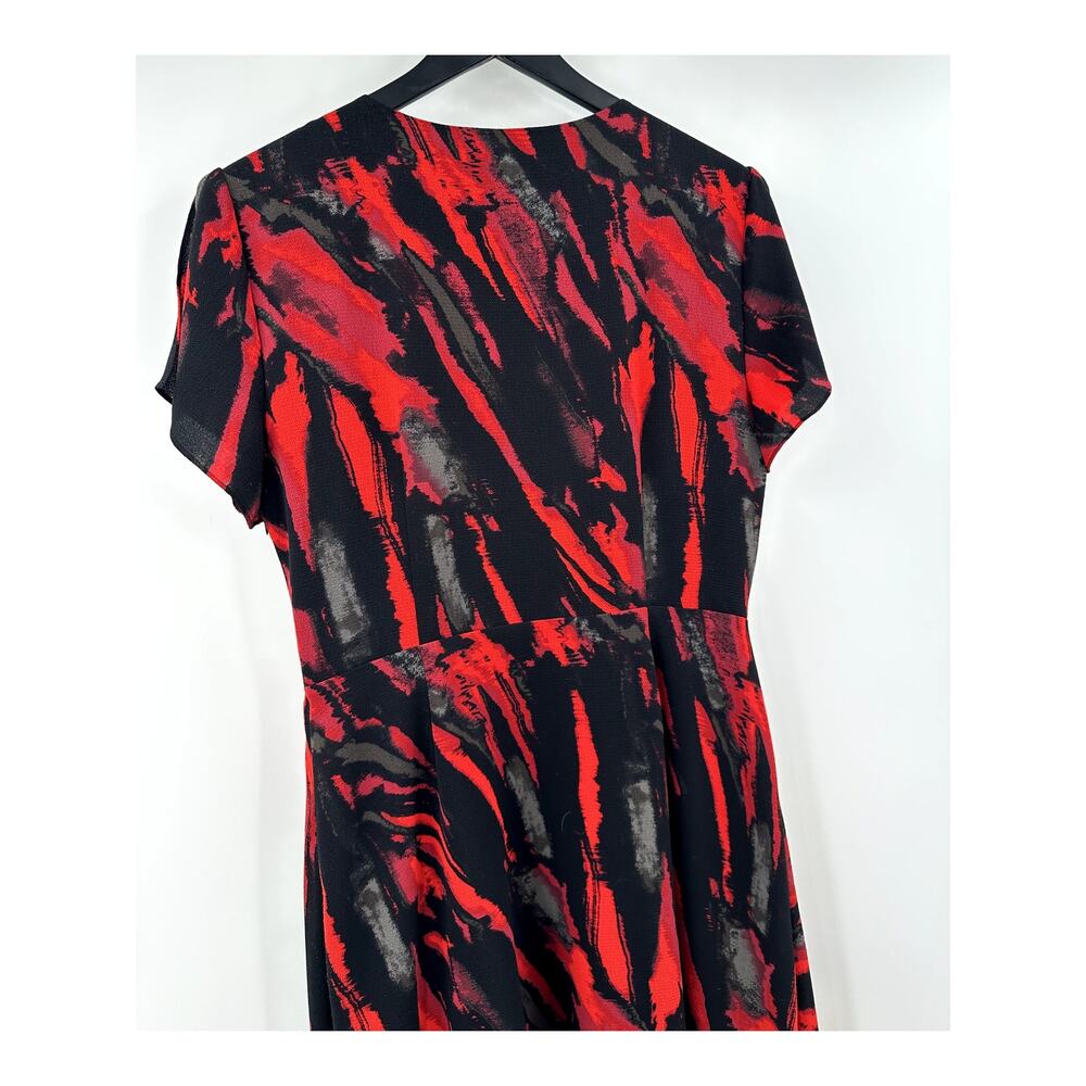 Halston Multicolor Printed V Neck Split Flutter S… - image 7